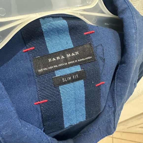 ZARA Blue Button-Up Shirt - Picture 3 of 3